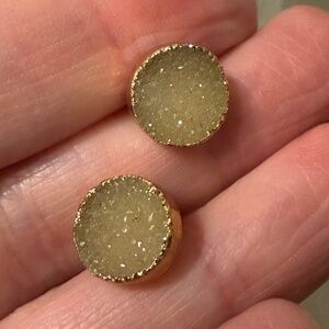 Yellow Druzy earrings